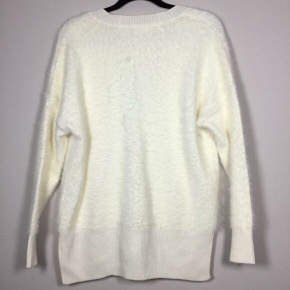 Sanctuary Off White Fluffy Clean Girl Minimalist Cozycore Oversized Cardigan XS - Picture 4 of 8